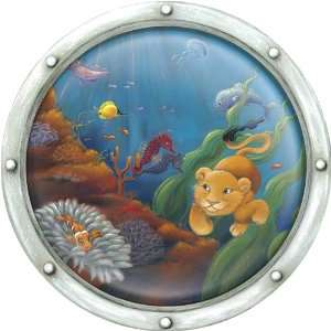  Marisol Sarrazin Porthole Mural Leonardo The Lion Undersea 