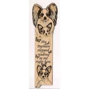  Papillon Laser Engraved Dog Bookmark