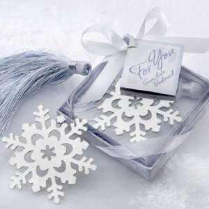  Snowflake Bookmark w/Silver Finish and Tassel Office 