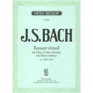  Bach J.S. Concerto in d minor BWV 1060R Violin Oboe and 