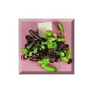  24ea   Curly Bow lime Chocolate