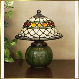Tiffany Table Lamp, QZTF6417VB, 1 light, Antique Bronze, 10 wide X 12 