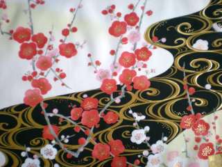 Japanese Art Handkerchief cotton cloth, Apricot blossom  