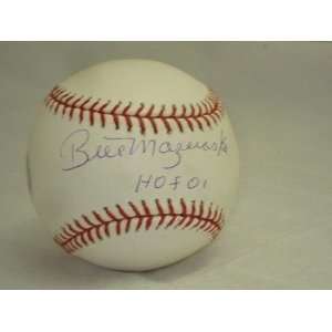  Bill Mazeroski Signed Baseball   HOF 01 JSA   Autographed 