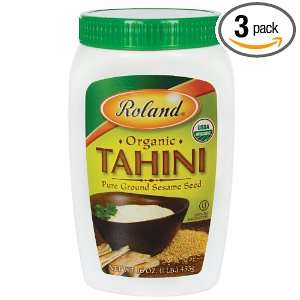 Roland Organic Tahini, 16 Ounce (Pack of 3)  Grocery 