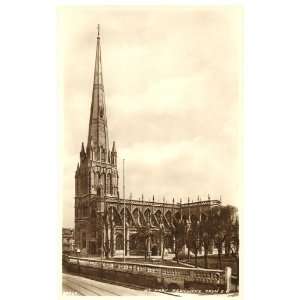 1940s Vintage Postcard St. Marys Redcliffe Church Bristol England UK