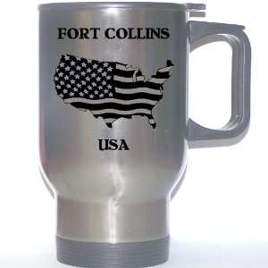  US Flag   Fort Collins, Colorado (CO) Stainless Steel Mug 