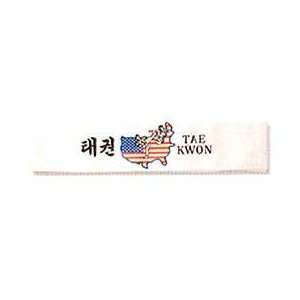 Taekwon Head Band   White Padded 