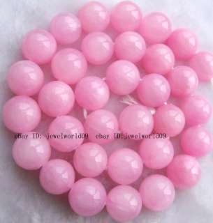 12mm Beautiful Pink Synthesis Jade Round Gemstone Beads 15
