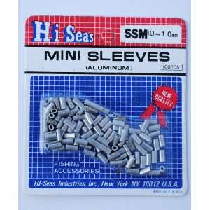  Mini Sleeves Aluminum Size M 1.0mm ID 100 Pcs Sports 