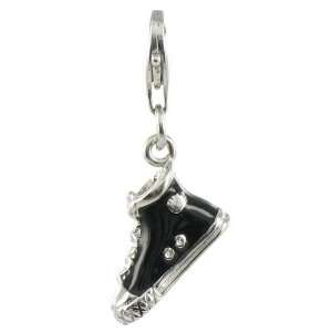  Quiges Charms Silver Plated Sneaker Clip on Charm Jewelry