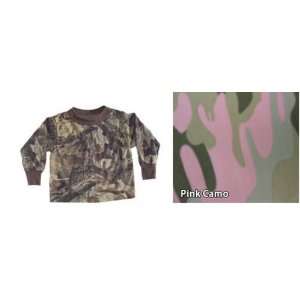   386PC S Infant Long Sleeved T Shirt   Pink Camo   Small 3 6 Months