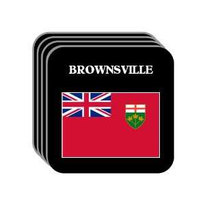  Ontario   BROWNSVILLE Set of 4 Mini Mousepad Coasters 