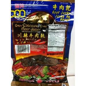 SPICY SZECHUAN STYLE BEFF JERKY 2x4OZ  Grocery & Gourmet 