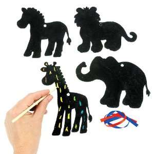  Magic Color Scratch Safari Animal Ornaments (1 dz) Toys & Games
