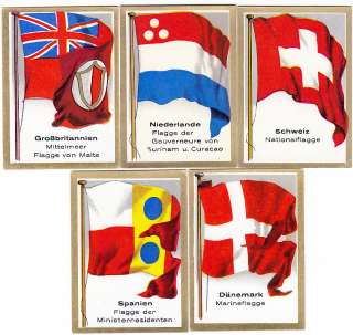 1932 Flags Cards MALTA SWITZERLAND DENMARK HOLLAND +  