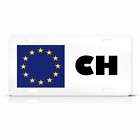 switzerland swiss european union flag license plate  