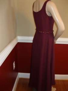KAY UNGER Romantic Burgundy LONG Formal Gown Dress 10  