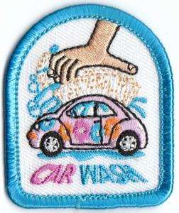 girl boy CAR WASH  BUG Fun Patches Crests SCOUTS/GUIDES  