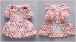 Dog Pet Dress Clothes Apparel Collars Princess Flower ★  