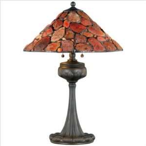  Quoizel Natural Agate Tiffany Table Lamp