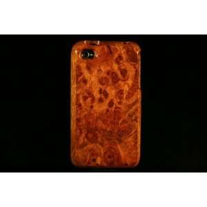  Handcrafted Bubinga Burl Solid Back Case for iPhone 4 and 