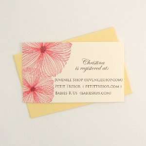 snow & graham hibiscus letterpress place cards, giftenclosures 