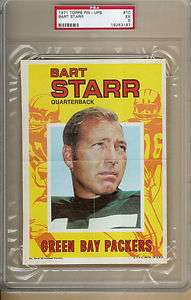 1971 Topps Pin Ups Poster #10  BART STARR  PSA EX 5  