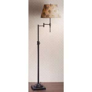  State Street Swing Arm Floor Lamp with Carla Shade in 