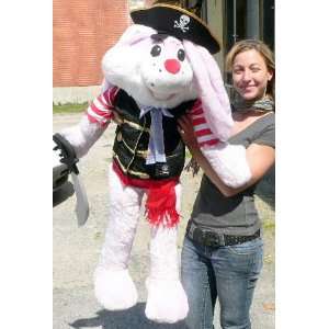  BIG STUFFED BUNNY IS A SWASHBUCKLING PIRATE   OVER FOUR 
