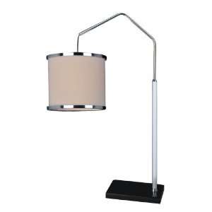  Dimond D1515 Swarthmore Arc Table Lamp, Chrome and Beige 