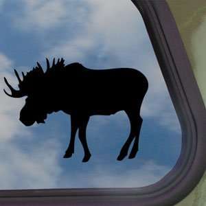 Bull Moose Hunting Black Decal Car Truck Window Sticker