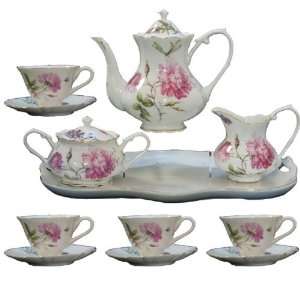  Dahlia Fine Porcelain Tea Set  