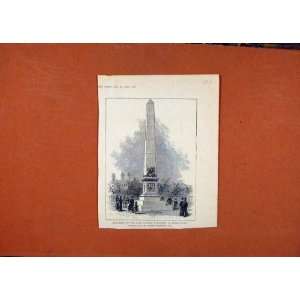  Monument Late Colonel Burnaby Birmingham C1885 Print