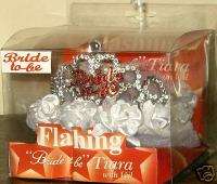 ADULT FLASHING BRIDE TO BE PARTY TIARA WITH VEIL  