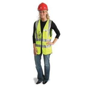  Yellow Polyester Surveyors Vest With Zipper Closure, 2 3M 