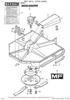 Massey Ferguson MF61 Rotary Cutter Mower Parts manual  