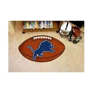  NFL DETROIT LIONS FOOTBALL SHAPED XL DOOR MAT RUG Sports 