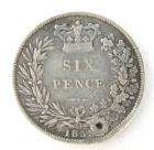 ENGLAND COIN VICTORIA DEI GRATIA SIX PENCE 1855 x  