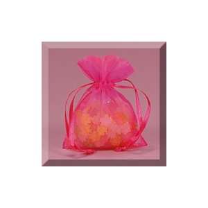  30ea   3 X 4 Hot Pink Flat Organza Bag Health & Personal 