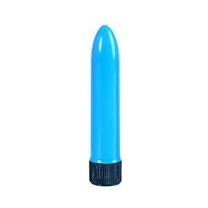  Blue 4.5 inch superslim smooth neon multi speed vibrator 