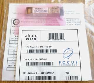 New In Bag ** SFP 10G SR Cisco Original 10G BASE SR SFP Module 