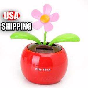   Swing Flap Solar Sun Powered Flower Car Toy Gift US fasts ship  