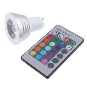  3W GU10 16 Colors Changing RGB LED Light Bulb With Remote 