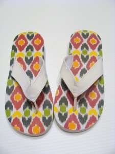 Gymboree Girls Sz 2 3 Batik Summer Flip Flops Shoes  