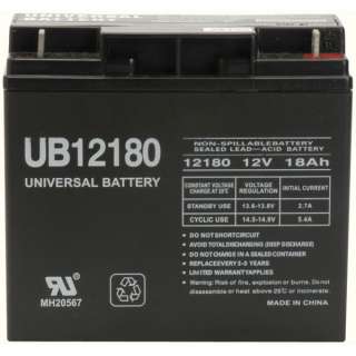 Universal UB12180  UB12180 SLA 12V 18AH T4 TERMINAL 806593457456 