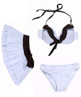 Women Bikini Swimwear Bathing Suit Tiered Mini Skirt rQ  
