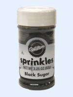 Wilton Black Colored Sugar Sprinkles 3.25 oz Cake Decorating 