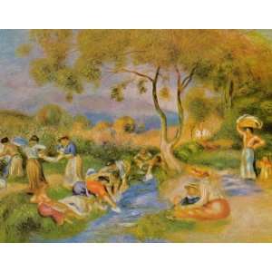  Oil Painting Laundresses at Cagnes Pierre Auguste Renoir 