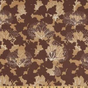  44 Wide Lovely Orchard Falling Leaves Brown Fabric By 